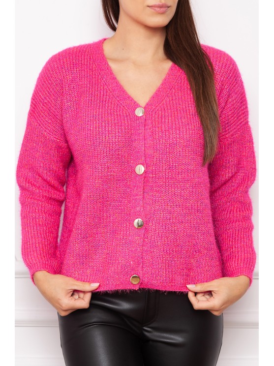 Glänzend-rosa Pullover