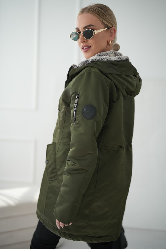 Kurtka parka z szelkami