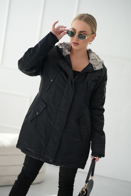 Parka-Jacke mit Hosenträgern