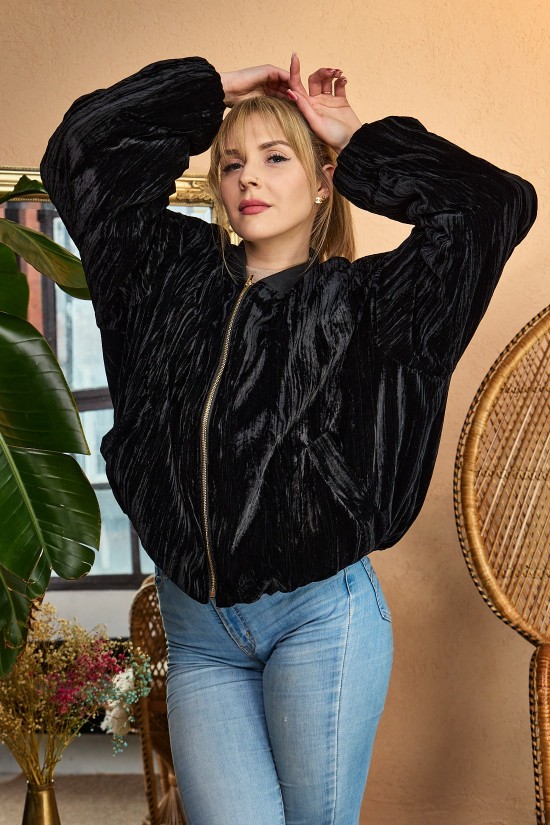 Velours-Bomber